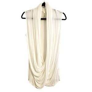 COCO | White Sleeveless Open Flow Tunic